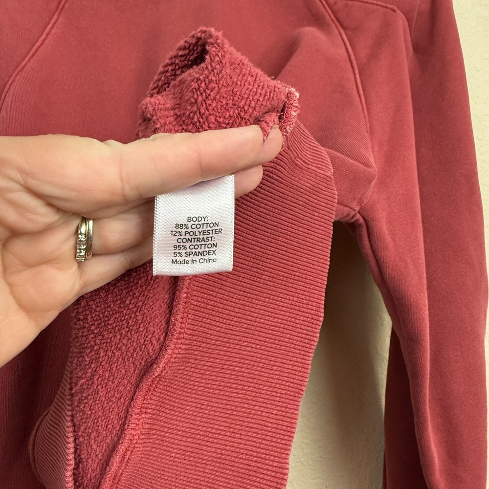Evereve Heritage Sweatshirt Red Cotton Blend Classic Staple Medium Vintage - Picture 4 of 6